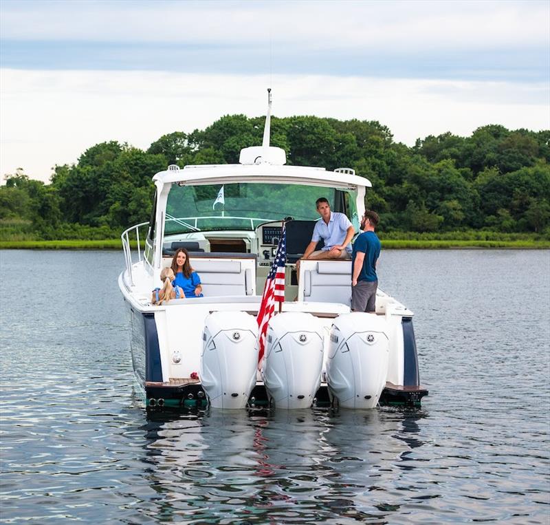 Hinckley Sport Boat 40x photo copyright Cate Brown taken at  and featuring the Power boat class