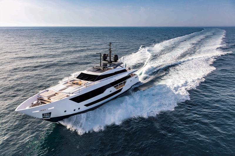 Custom Line 106' photo copyright Ferretti Group taken at  and featuring the Power boat class