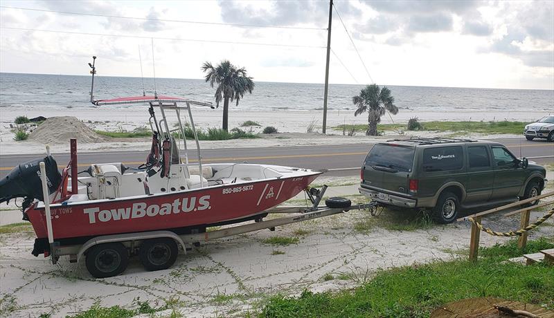 Capts. Charles Gorrell and Robert Smith's TowBoatUS Mexico Beach response vessel, ready to provide routine on-water assistance to recreational boaters 24/7 photo copyright Scott Croft taken at  and featuring the Power boat class