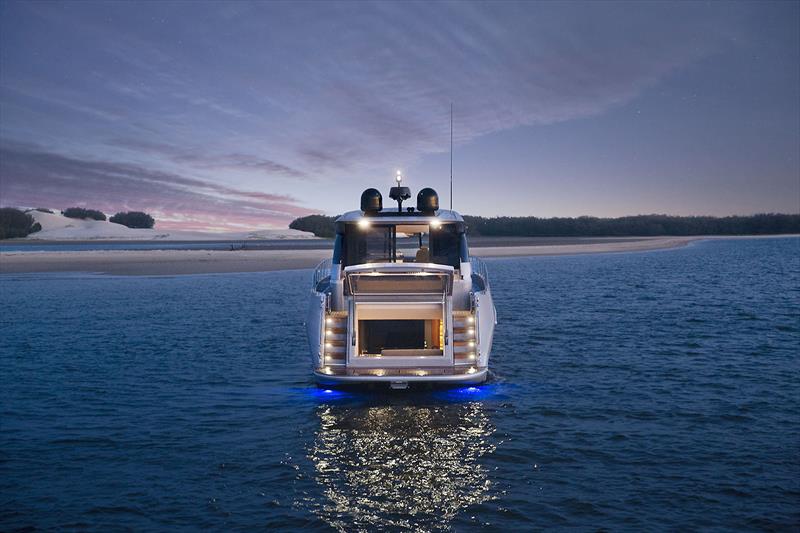 Maritimo's very new X50R - this one has the convertible Beach Club - photo © Maritimo