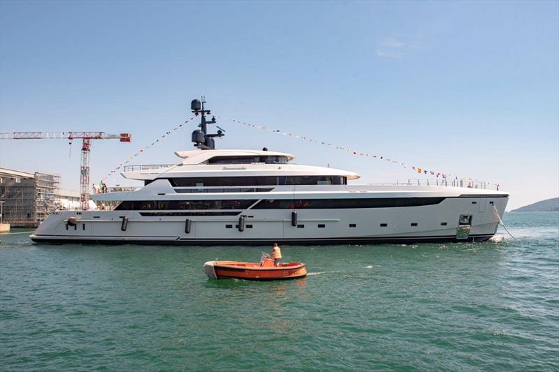 Sanlorenzo Launch of the first 62Steel - photo © Sanlorenzo