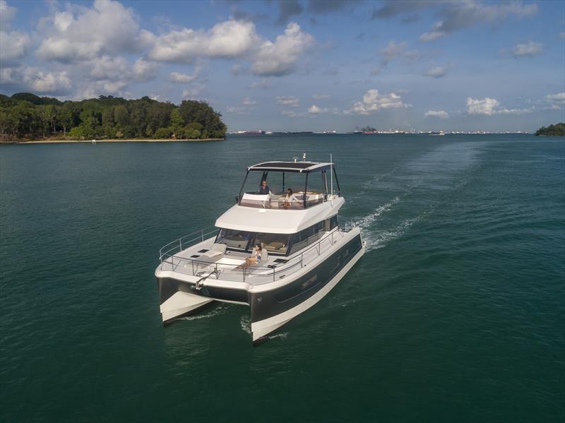 The new model MY 40 by Fountaine Pajot Motor Yachts will be on show at the special Multihull Solutions Open-For-Inspection event in Auckland photo copyright Kate Elkington taken at  and featuring the Power boat class