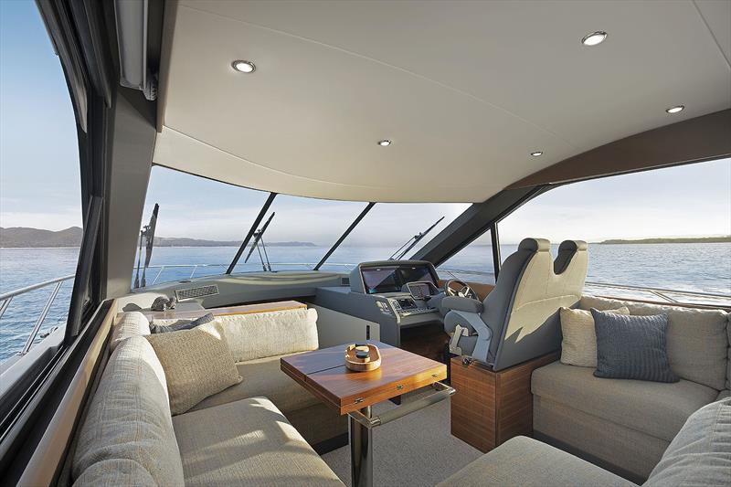 Main saloon and those brilliant vista windows that slide back - photo © Maritimo