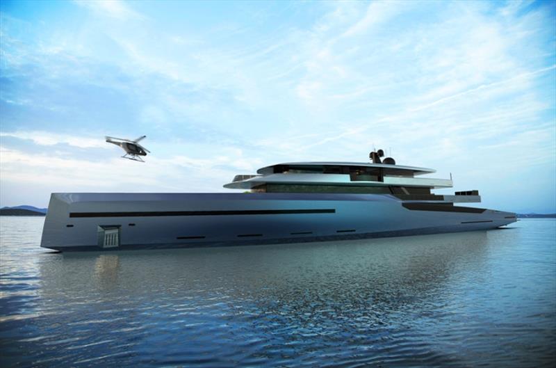 75-meter superyacht concept Bravo 75 - photo © BYD Group