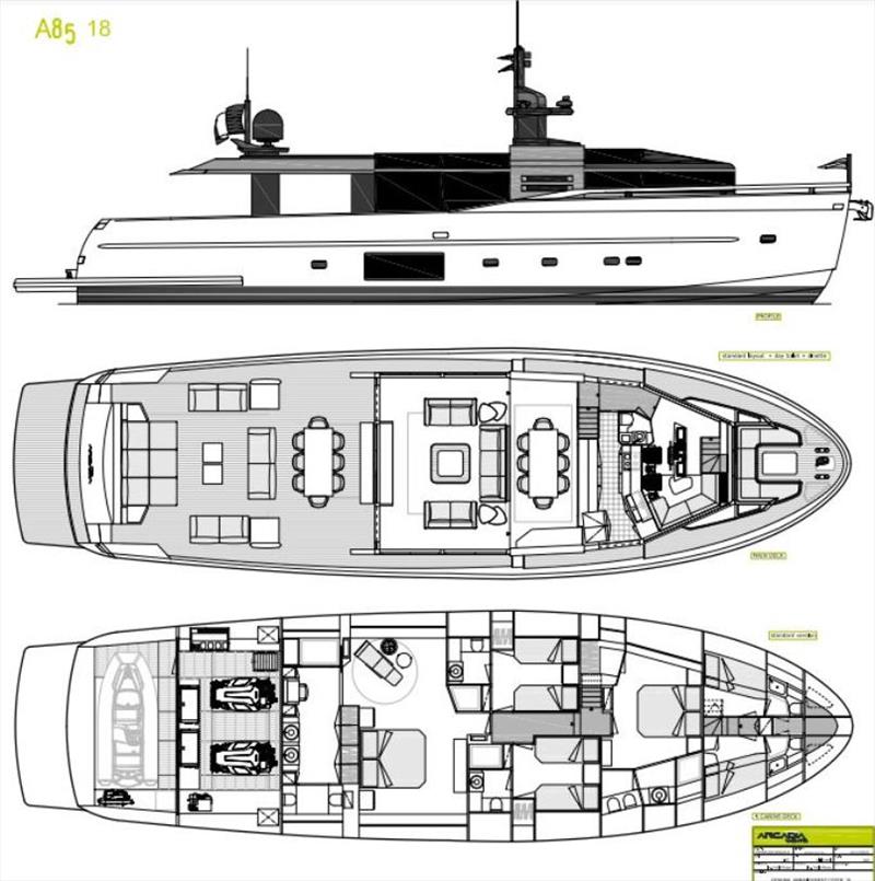 Arcadia A85 hull 18 GA - photo © Arcadia Yachts