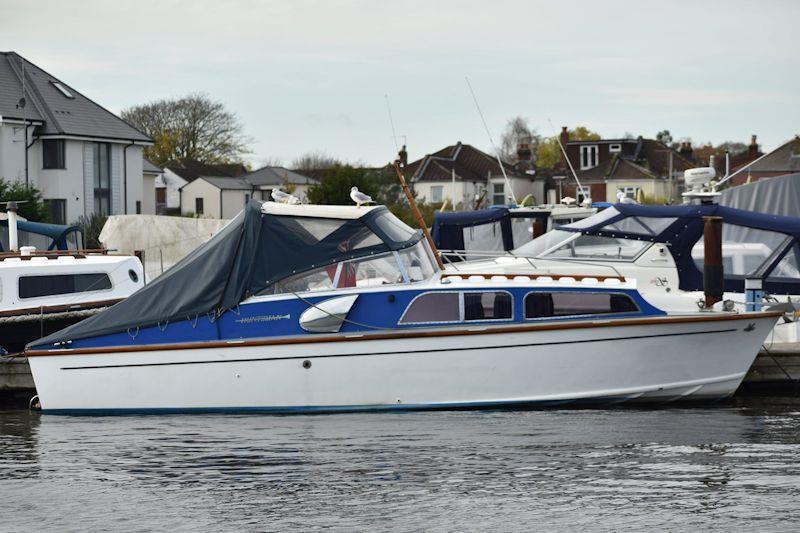 In 1961 this boat was known as a Fairey Huntsman and has now been restored photo copyright Dougal Henshall taken at  and featuring the Power boat class