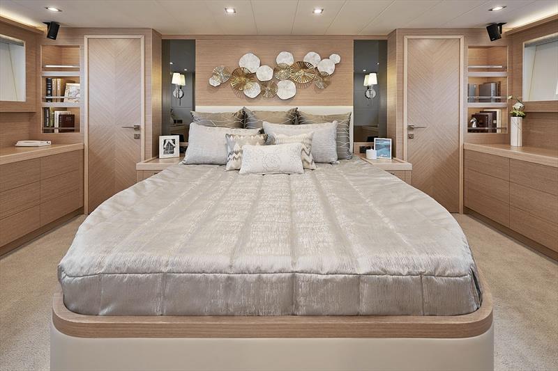 Horizon E81 master stateroom photo copyright Horizon Yachts taken at  and featuring the Power boat class