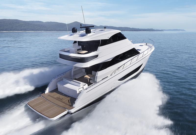 Loads of space and unbelievable connection with the water. Note the marlin platform position - New Maritimo M55 photo copyright Maritimo taken at  and featuring the Power boat class