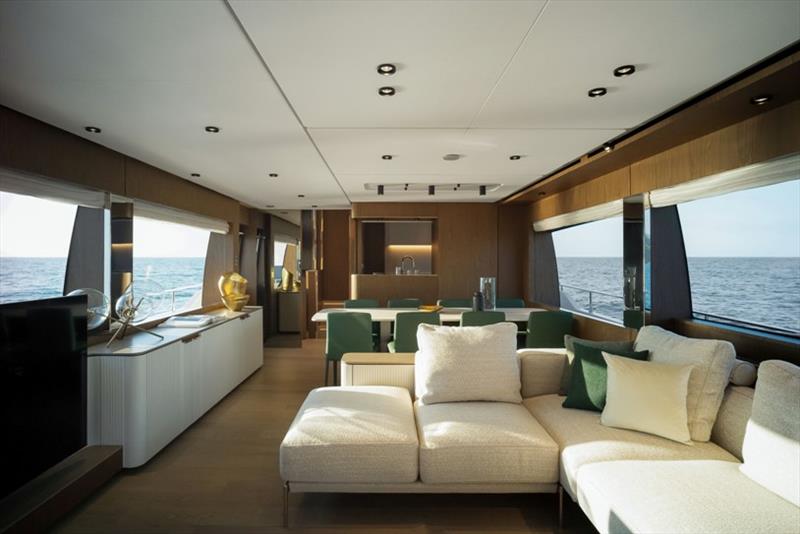 Ferretti Yachts 780 salon photo copyright Ferretti Group taken at  and featuring the Power boat class