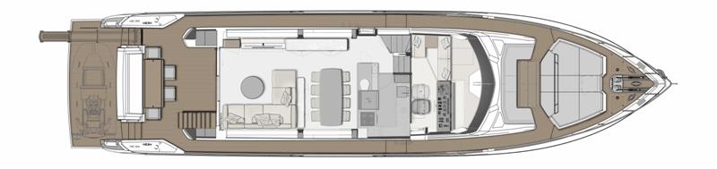 Ferretti Yachts 780 main deck optional photo copyright Ferretti Group taken at  and featuring the Power boat class