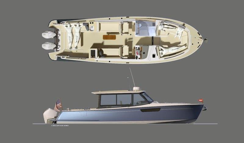 3z Dual Console layout photo copyright MJM Yachts taken at  and featuring the Power boat class
