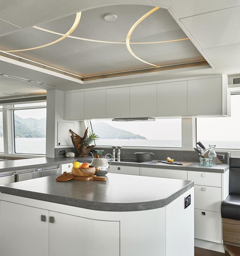 CL Yachts CLB72 - Interior Galley photo copyright Lightseed Studio taken at  and featuring the Power boat class