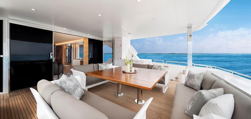 Horizon FD90 Skyline - Main Deck Aft photo copyright Horizon Yachts taken at  and featuring the Power boat class