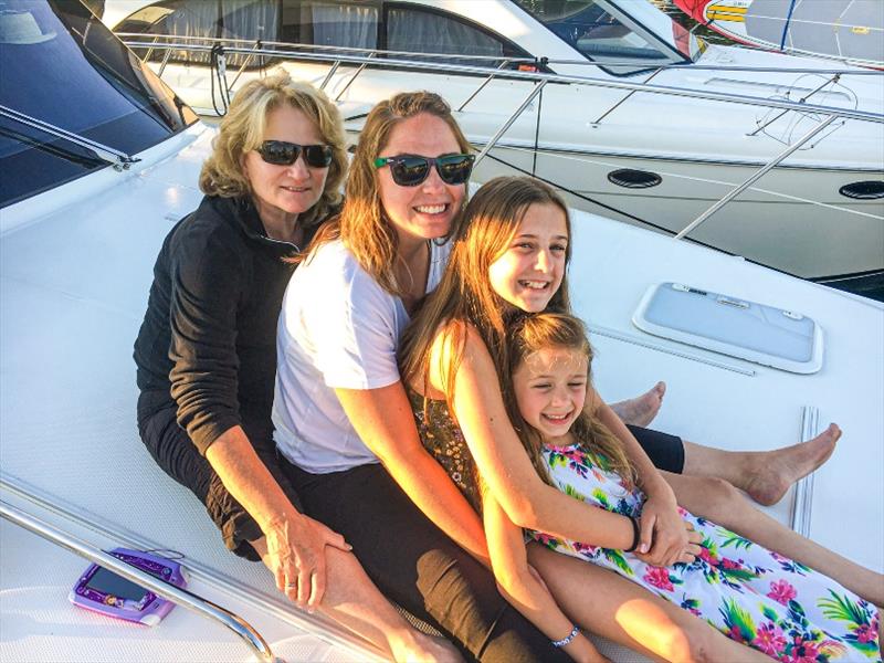 There's plenty of room for the extended Robertson family aboard their Riviera 575 SUV photo copyright Riviera Australia taken at  and featuring the Power boat class