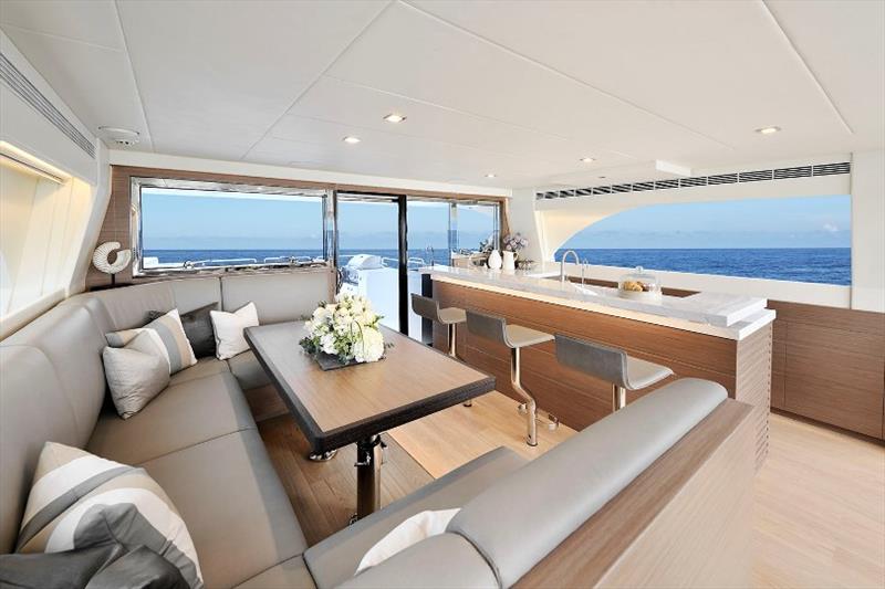 Horizon E81 Hull 2 Skylounge photo copyright Horizon Yachts taken at  and featuring the Power boat class