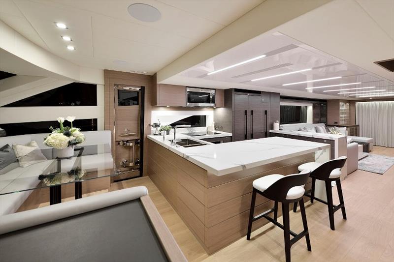 Horizon E81 Hull 2 - Open galley and country kitchen layout - photo © Horizon Yachts