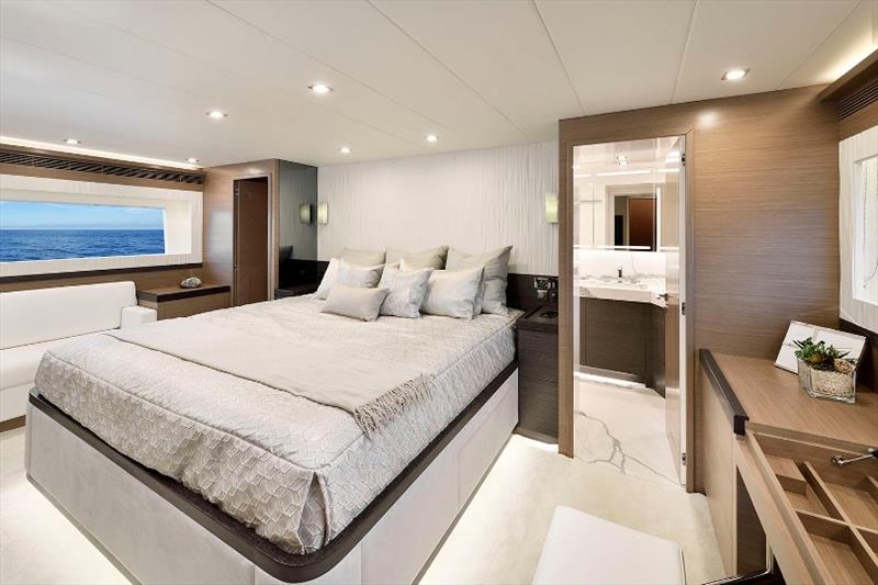 Horizon E81 Hull 2 - Master stateroom photo copyright Horizon Yachts taken at  and featuring the Power boat class