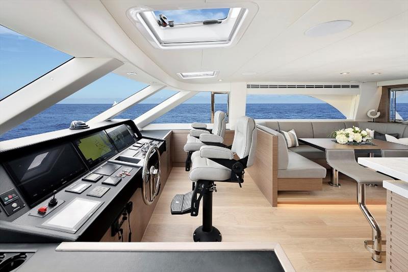 Horizon E81 Hull 2 Helm Station photo copyright Horizon Yachts taken at  and featuring the Power boat class