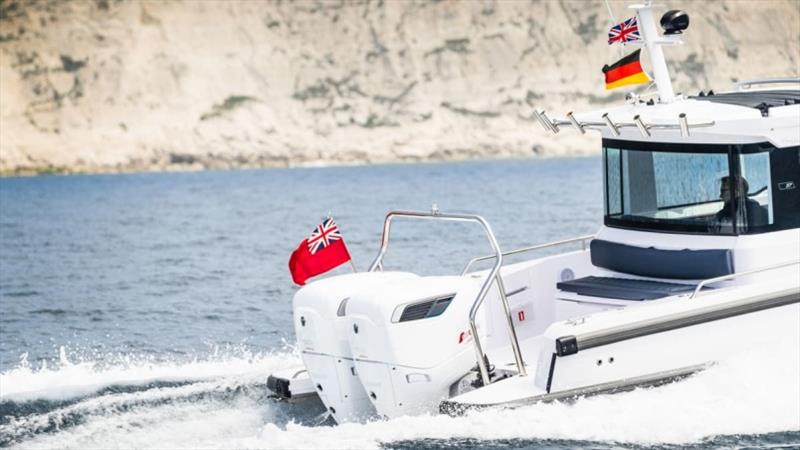 Cox Marine is working with the University of Brighton to convert its CXO300 diesel outboard engine to operate as a dual fuel hydrogen engine photo copyright Cox Marine taken at  and featuring the Power boat class