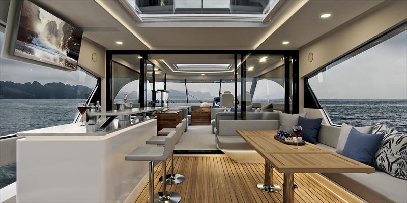 Maritimo M75 has a magnificent Flybridge Deck photo copyright Maritimo taken at  and featuring the Power boat class