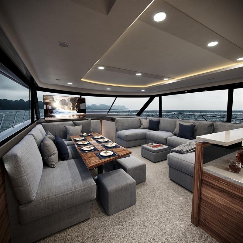 Maritimo M75 - Luxurious Main Saloon - photo © Maritimo