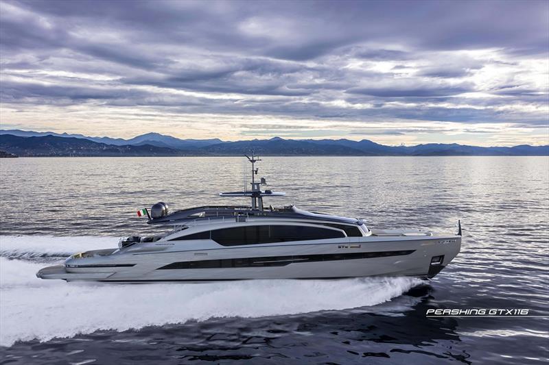 Pershing GTX116 running view photo copyright Ferretti Group taken at  and featuring the Power boat class