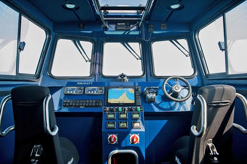 Wheelhouse of Ribcraft 9.0 hybrid electric patrol boat photo copyright Mounette Azim Got Design Me taken at  and featuring the Power boat class