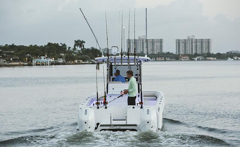 Did someone say rod holders? Aquila Molokai Cat 28 - photo © Aquila Boats