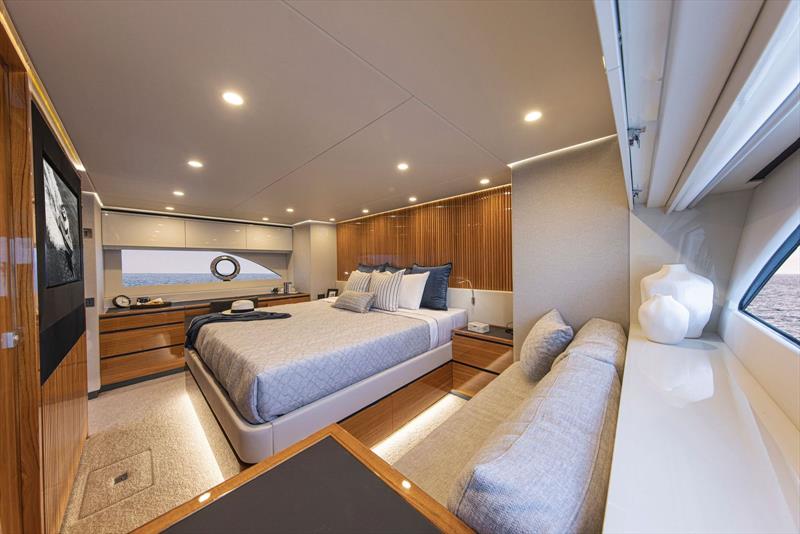 Riviera 78 Motor Yacht Master Stateroom - photo © Riviera Studio