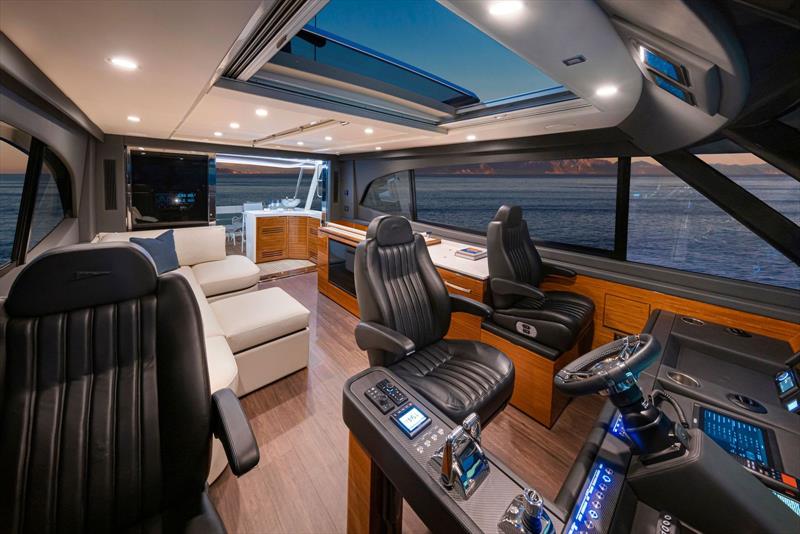 Riviera 78 Motor Yacht Enclosed Bridge Deck - photo © Riviera Studio