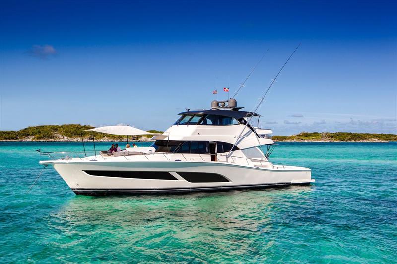 The long-range and luxurious Riviera 72 Sports Motor Yacht – on display at Sanctuary Cove International Boat Show 2022. - photo © Riviera Australia