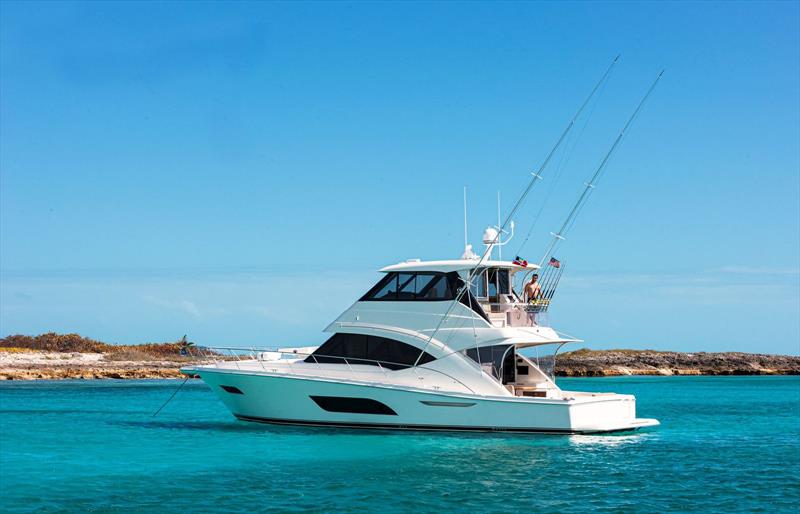 The blue-water Riviera 57 Enclosed Flybridge – on display at Sanctuary Cove International Boat Show 2022 photo copyright Riviera Australia taken at  and featuring the Power boat class