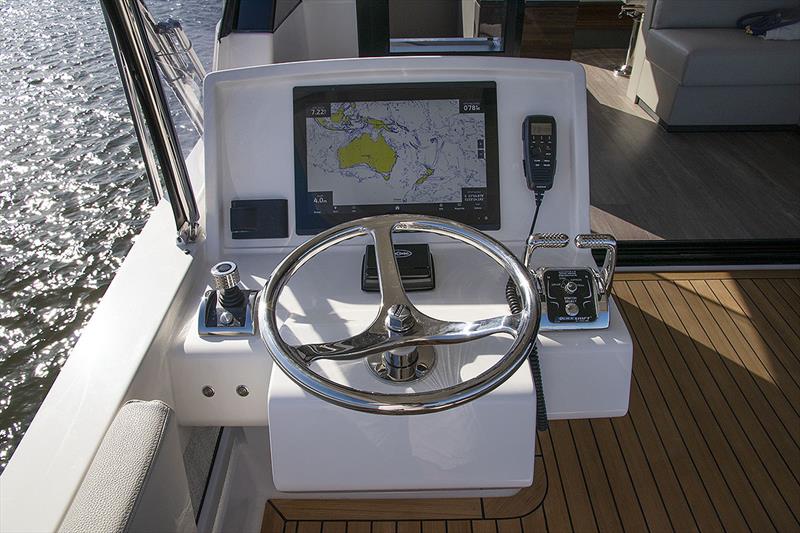 Aft helm position on the bridge deck - Maritimo M600 Offshore FMY photo copyright John Curnow taken at  and featuring the Power boat class