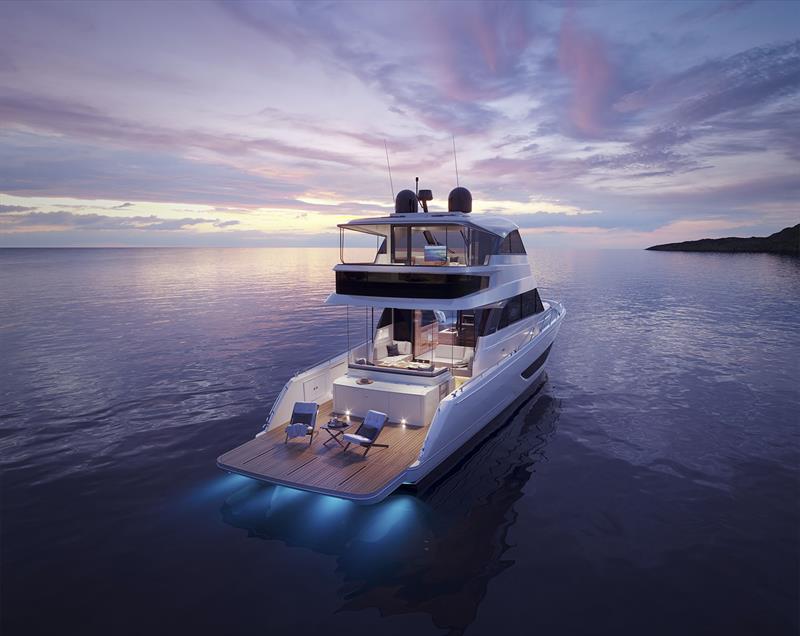 Blend with the sea aboard the new M60 - photo © Maritimo