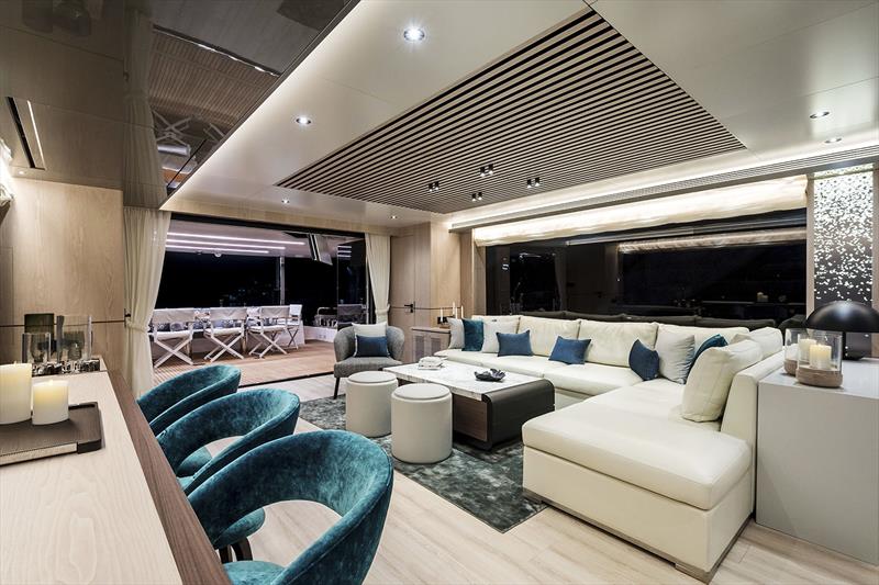 Horizon FD80 Hull 7 Salon photo copyright Horizon Yachts taken at  and featuring the Power boat class