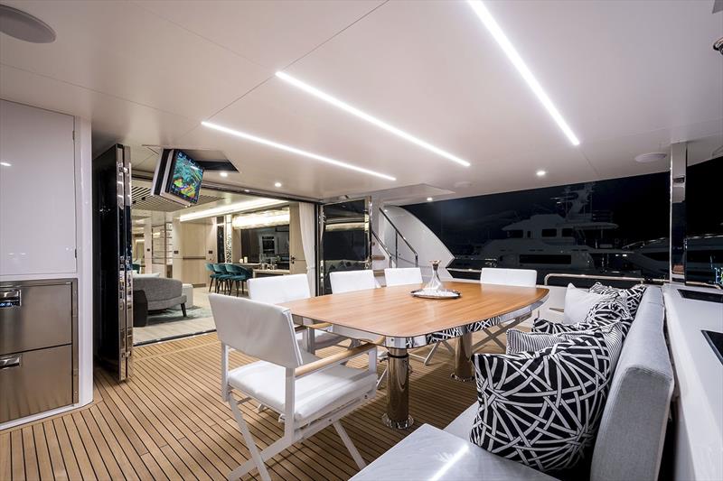 Horizon FD80 Hull 7 Main Deck Aft photo copyright Horizon Yachts taken at  and featuring the Power boat class
