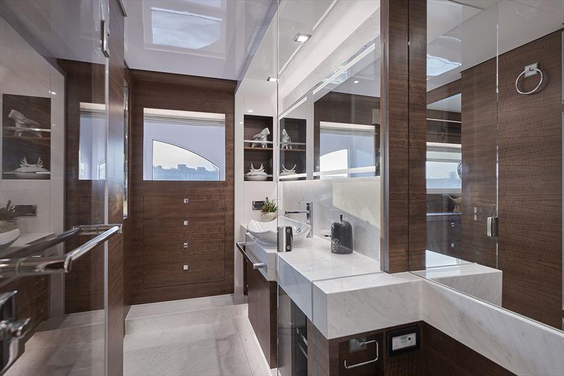 Horizon E75 Hull 75 Master Stateroom Head photo copyright Horizon Yachts taken at  and featuring the Power boat class
