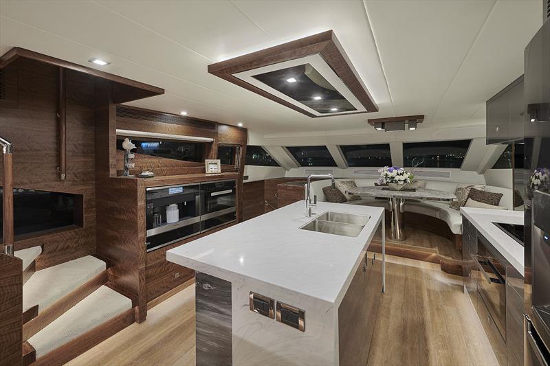 Horizon E75 Hull 75 Galley photo copyright Horizon Yachts taken at  and featuring the Power boat class
