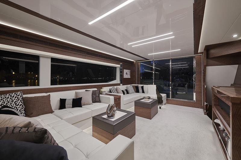 Horizon E75 Hull 75 Salon photo copyright Horizon Yachts taken at  and featuring the Power boat class