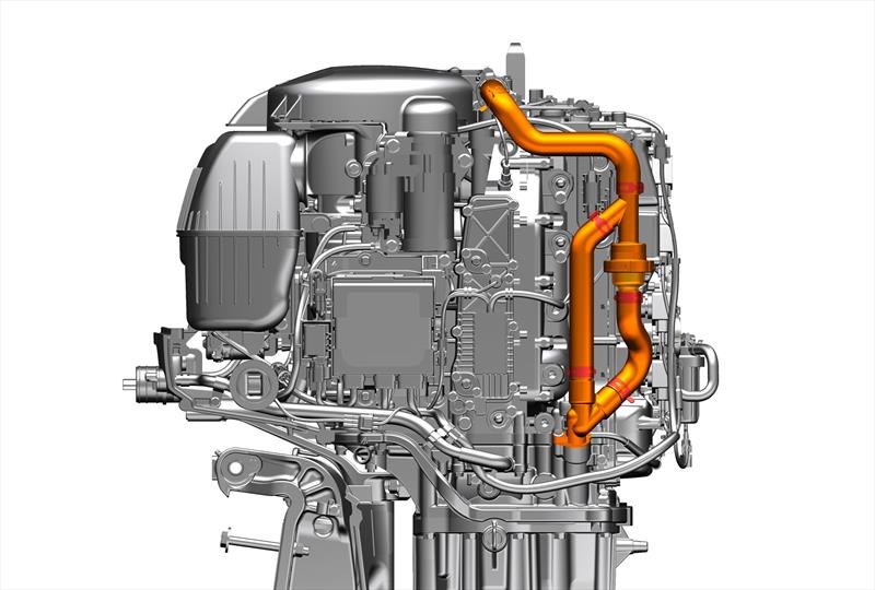 Engine diagram with micro-plastic collecting device photo copyright Suzuki Marine taken at  and featuring the Power boat class