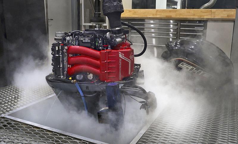 Nizpro 633RR on the dyno, just letting off a bit of steam on the way to becoming the world's most powerful outboard photo copyright Nizpro Marine taken at  and featuring the Power boat class