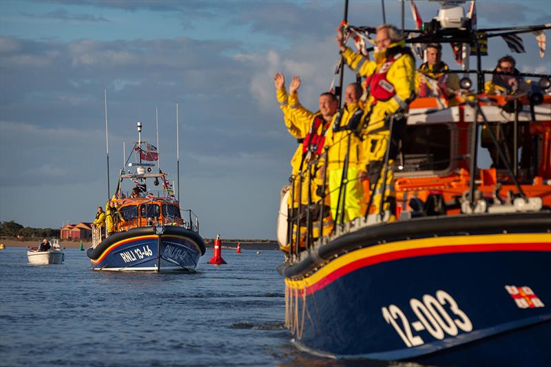 Wells RNLI's new lifeboat Duke of Edinburgh arrives to sunshine and cheers - photo © Leanne McColm