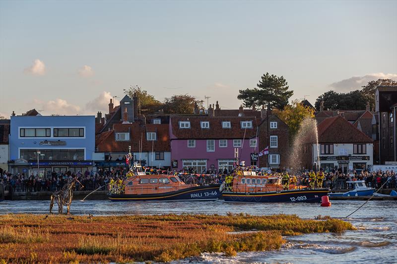 Wells RNLI's new lifeboat Duke of Edinburgh arrives to sunshine and cheers - photo © Leanne McColm