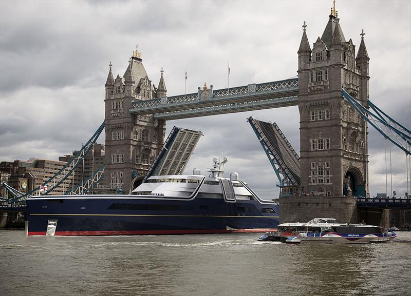 Royal Yacht Britannia, 125m superyacht photo copyright Vitruvius Yachts taken at  and featuring the Power boat class