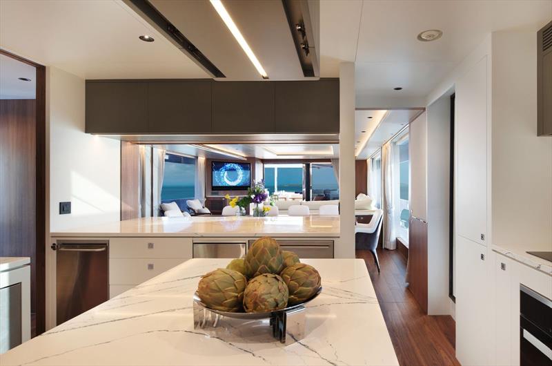 FD100 Hull 7 - Galley photo copyright Horizon Yachts taken at  and featuring the Power boat class