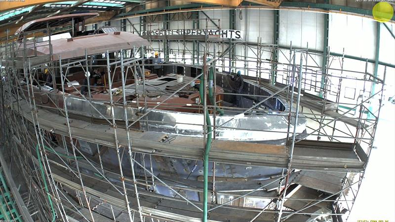 RSY 38m EXP Second hull under contruction photo copyright Rosetti Superyachts taken at  and featuring the Power boat class