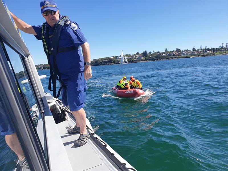 Marine Rescue volunteers at NSW NPWS whale disentanglement training exercise - photo © Marine Rescue NSW