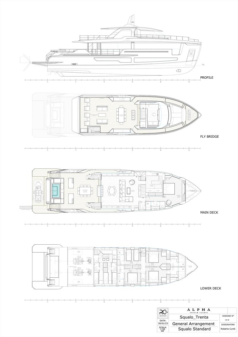Alpha Squalo Trenta, standard - photo © Denison Yachting