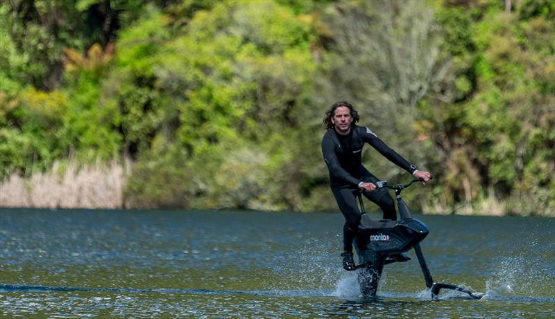 Manta5's Hydrofoiler water bike - photo © New Zealand Trade & Enterprise