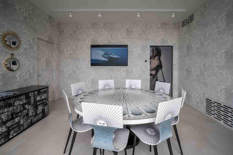 Ferretti Group private room Fornasetti - photo © Cantiere Riva La Spezia